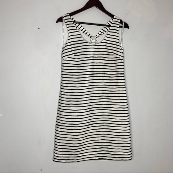 J. Crew Size 2 NEW! Y-Strap Twist Back Sleeveless Stripe Dress Sundress - Picture 3 of 10